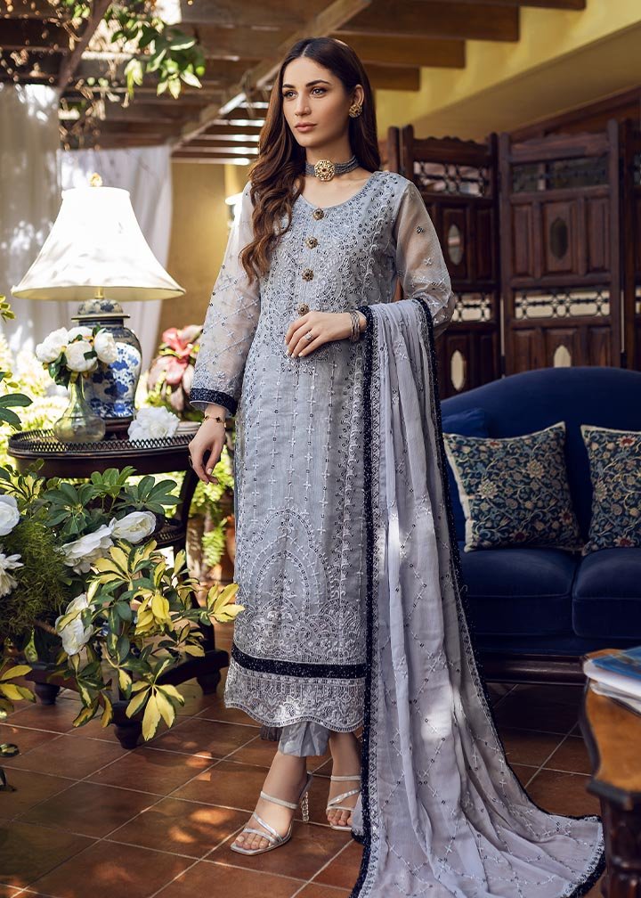 Sonia Umer - Gul-E-Bulbul – Embroidered Silk Net Unstitched 3Pc Suit - Unstitched