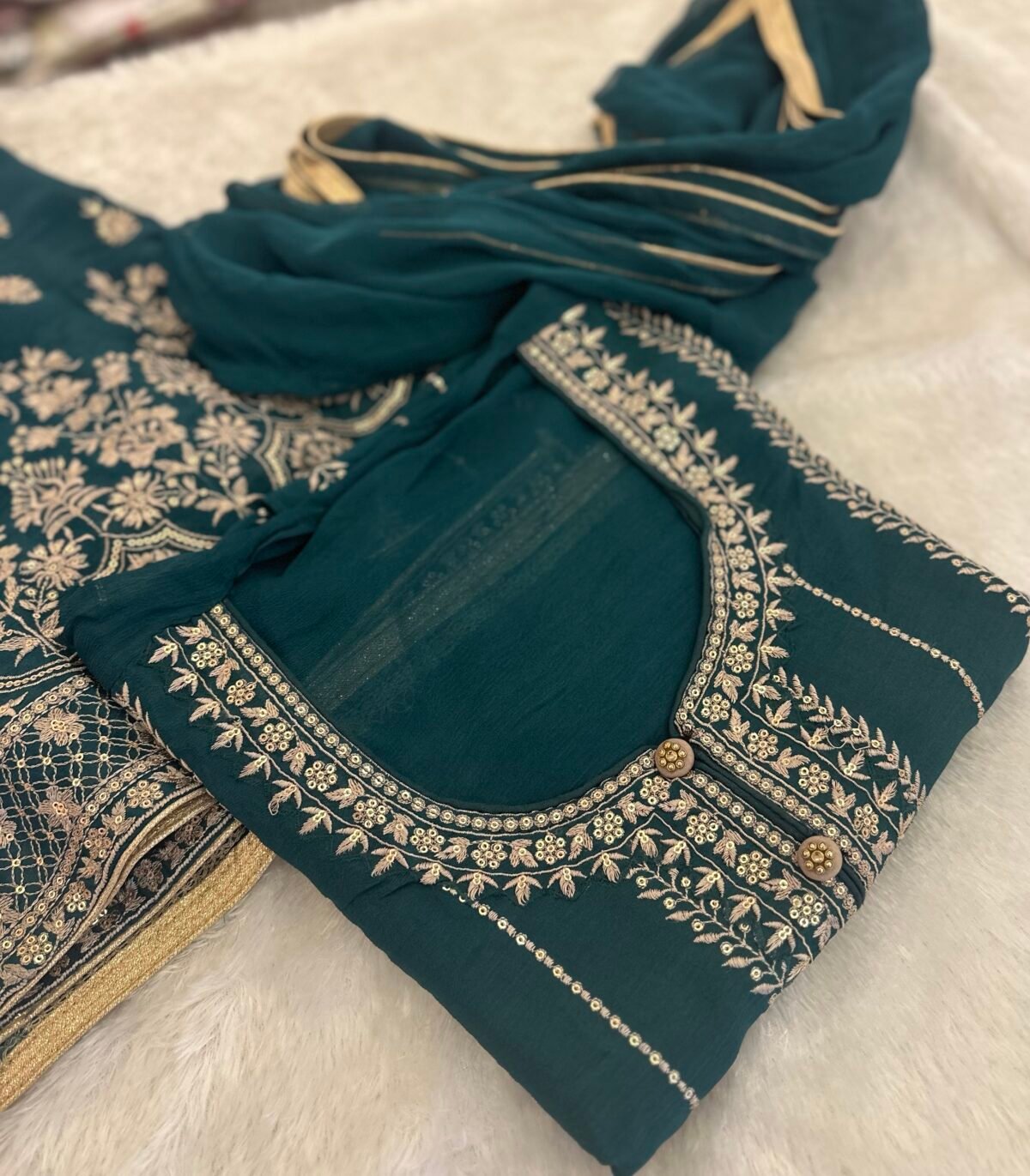 Indian Party Wear Material Unstiched 3 Pcs SHAHZADI LAWN