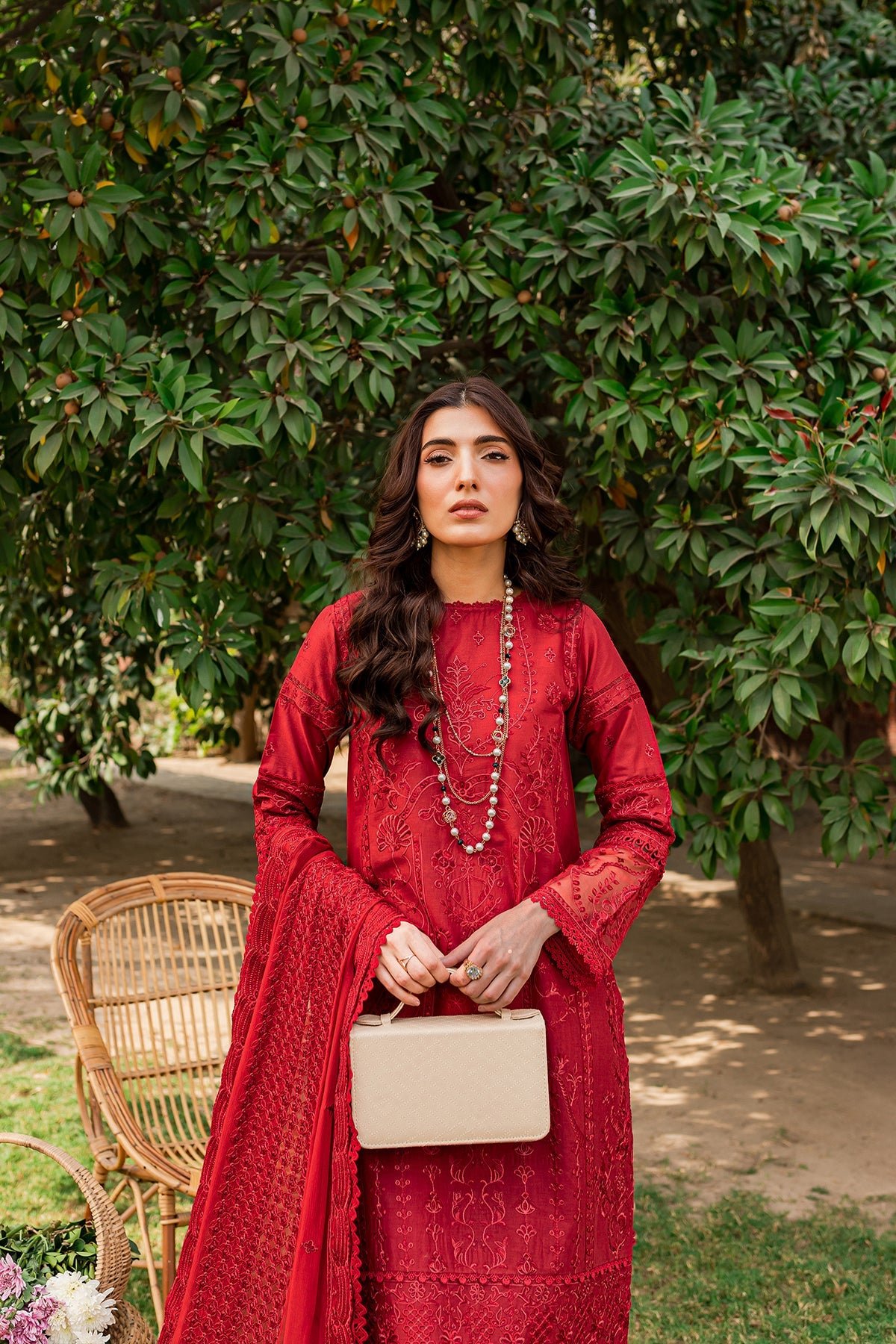 Farasha Bahaar Eid Festive Lawn Collection – Gulabi SHAHZADI LAWN