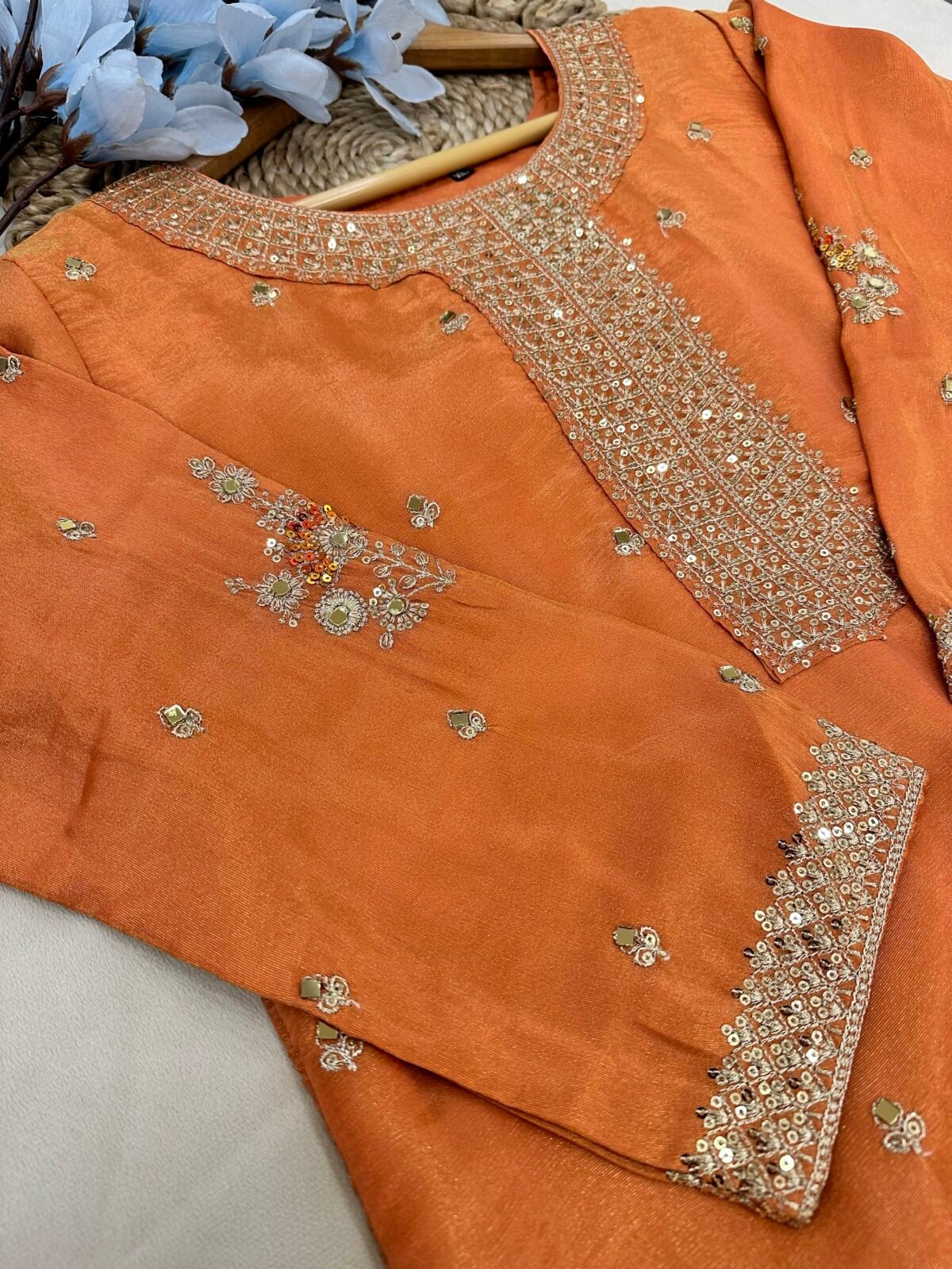 Tissue Silk Party Wear Set Of 3 Pcs SHAHZADI LAWN