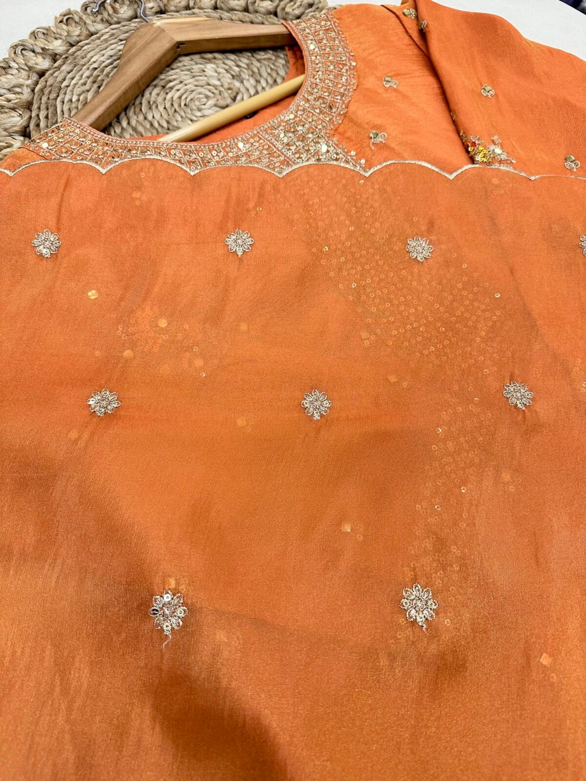 Tissue Silk Party Wear Set Of 3 Pcs SHAHZADI LAWN