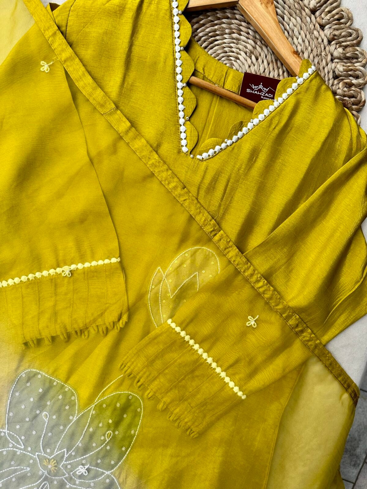 Semi Party Wear Set Of Top Bottom Dupatta