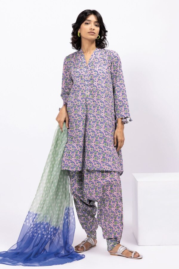 Khaadi Printed Lawn | Top Bottoms Dupatta Fabrics 3 Piece Suit