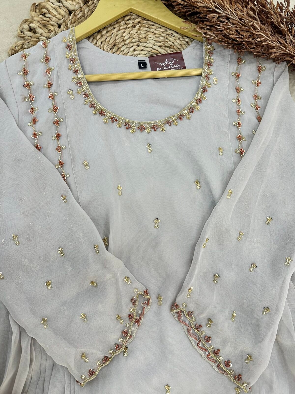 Party Wear Gown Top & Dupatta SHAHZADI LAWN