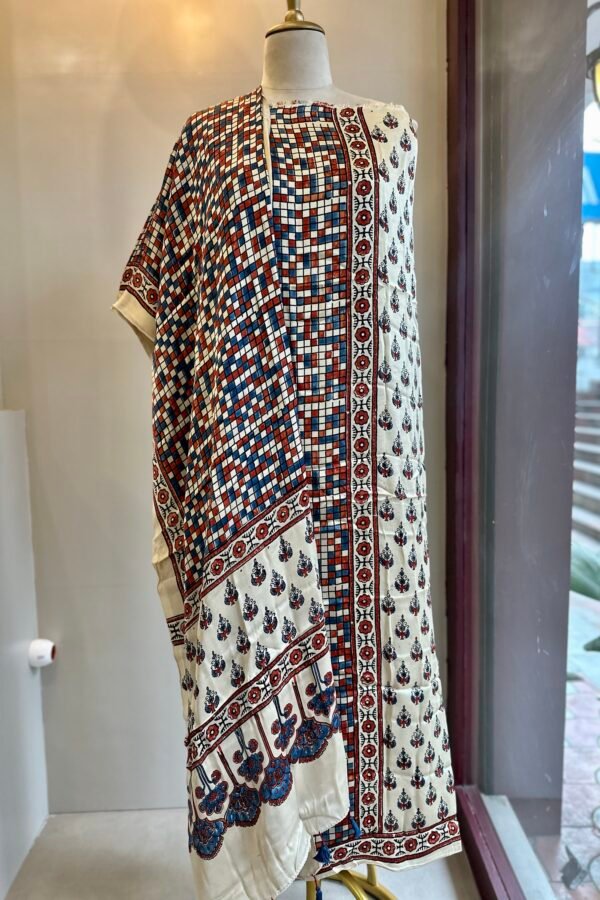 Ajrakh Modal Silk Unstitched Material