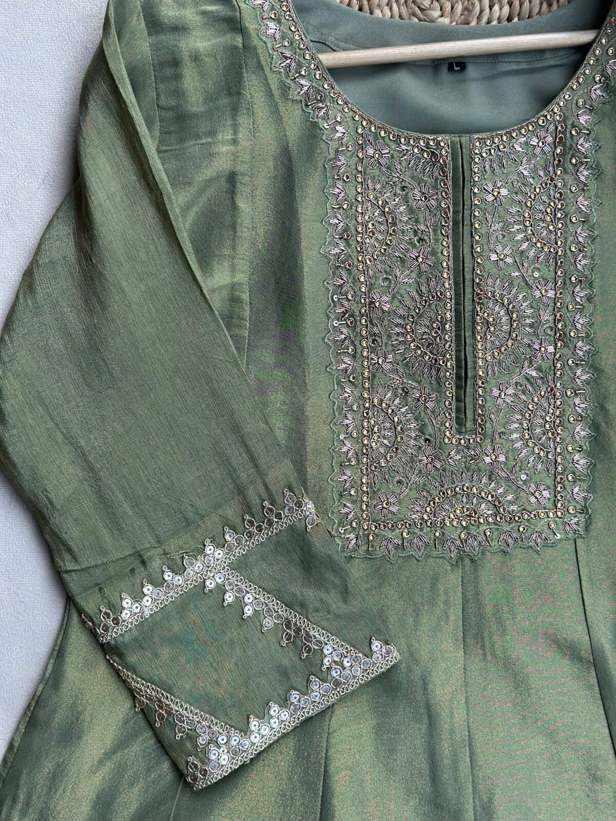 Green Semi Party Wear SHAHZADI LAWN