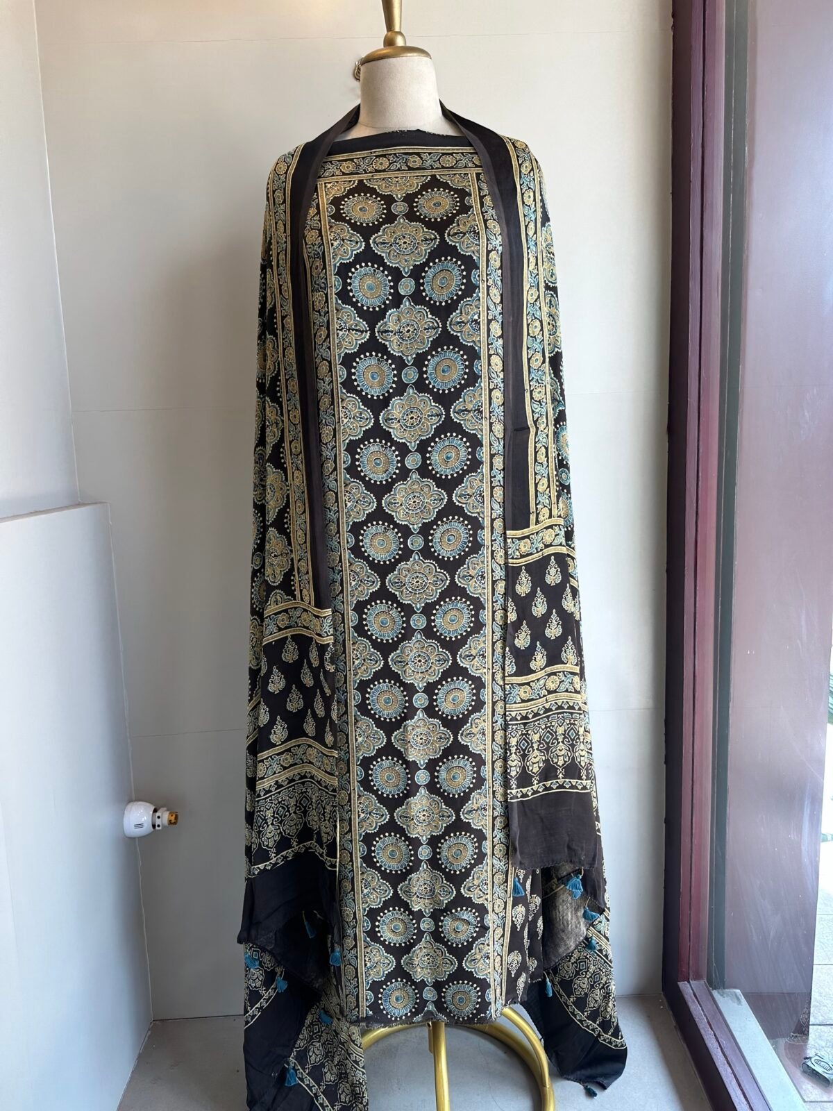 Ajrakh Modal Silk 2pc Unstitched Material