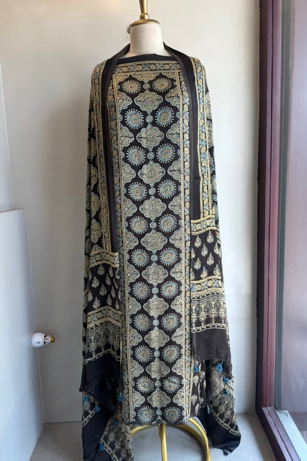 Ajrakh Modal Silk 2pc Unstitched Material