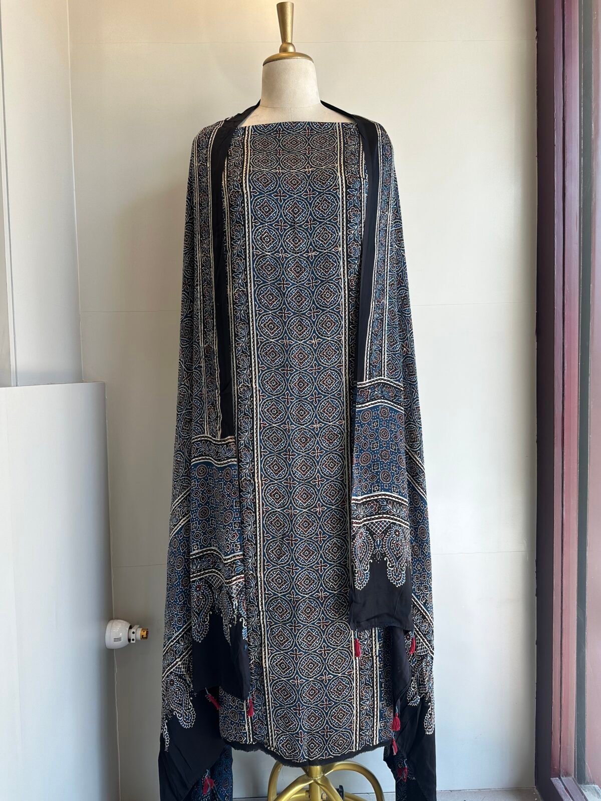 Ajrakh Modal Silk 2pc Unstitched Material