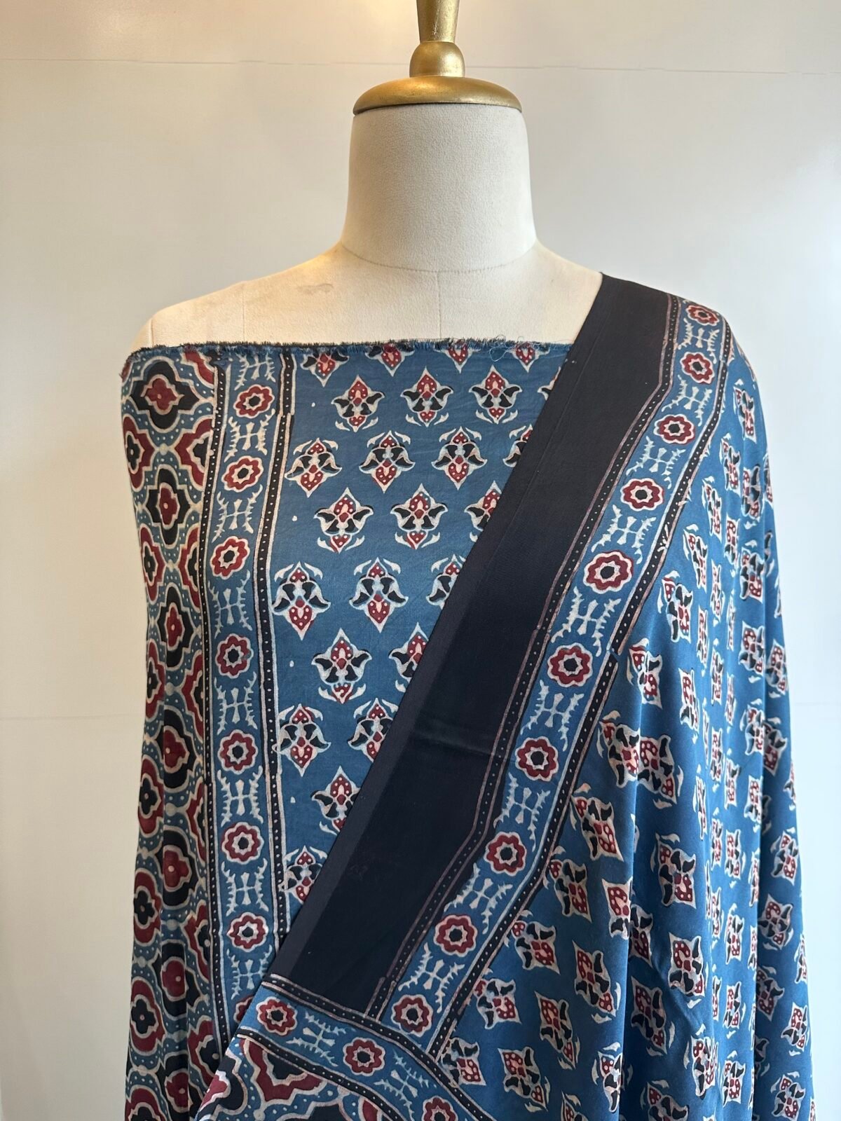 Ajrakh Modal Silk 2pc Unstitched Material SHAHZADI LAWN