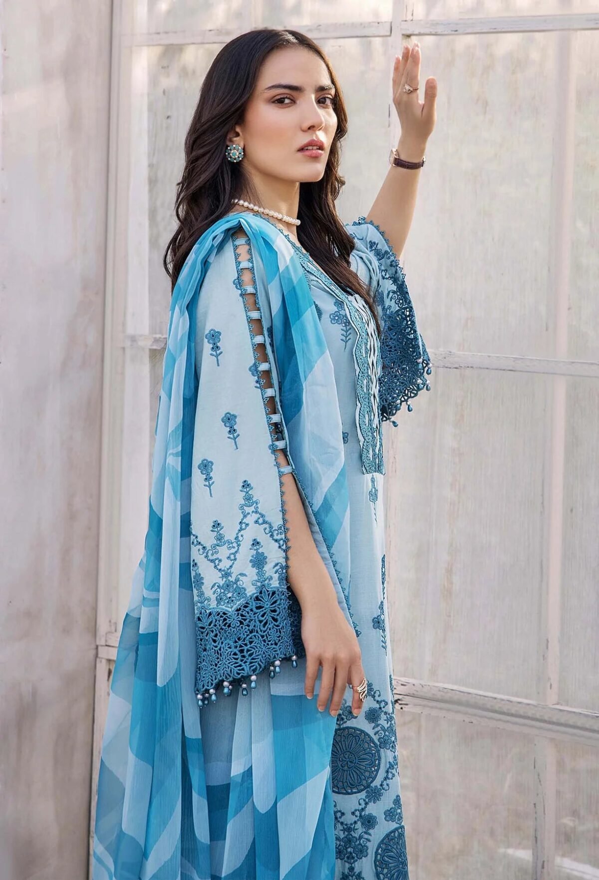 LASSERKARI BY ADAN'S LIBAS | LUXURY CHIKANKARI SHAHZADI LAWN