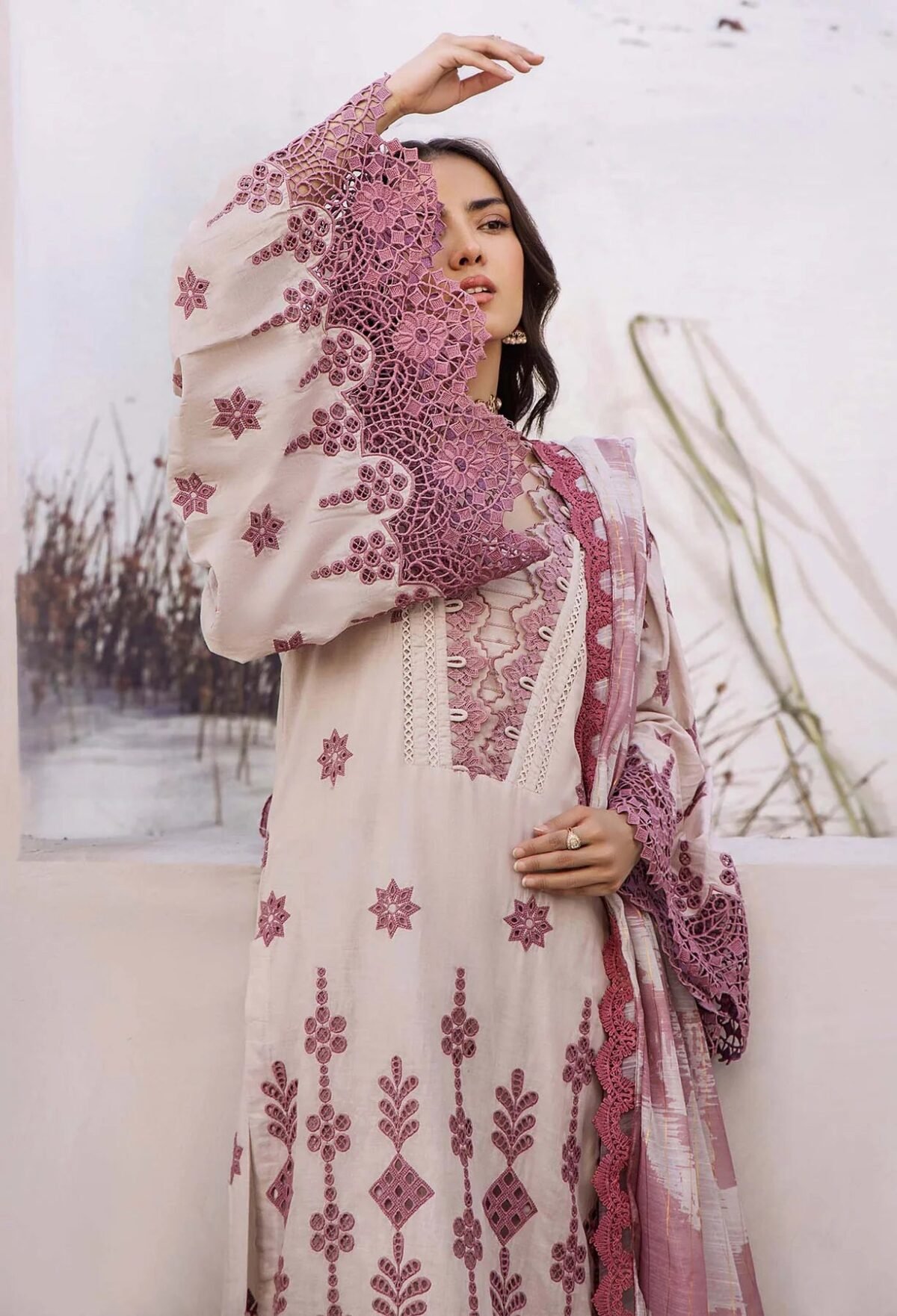 LASSERKARI BY ADAN'S LIBAS | LUXURY CHIKANKARI SHAHZADI LAWN