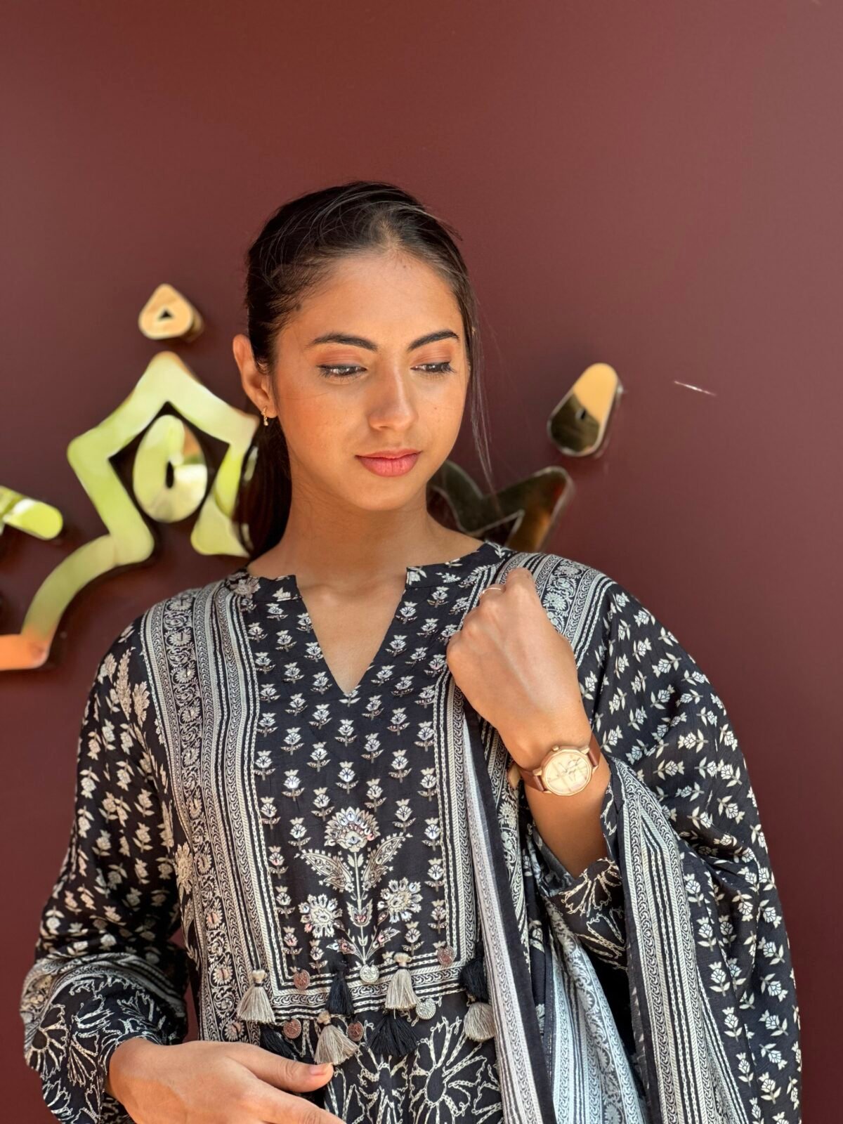 Chanderi Silk Indian Semi Party Wear