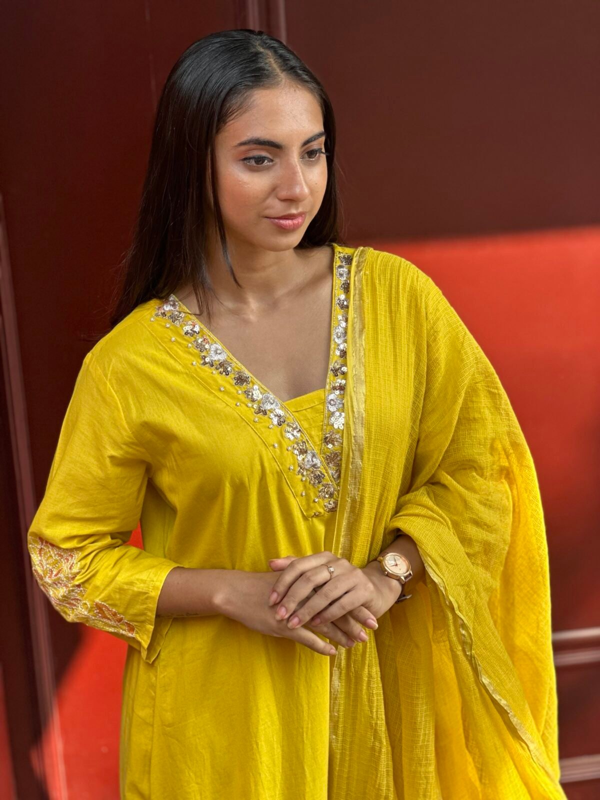 Mal Chanderi Indian Semi Party Wear