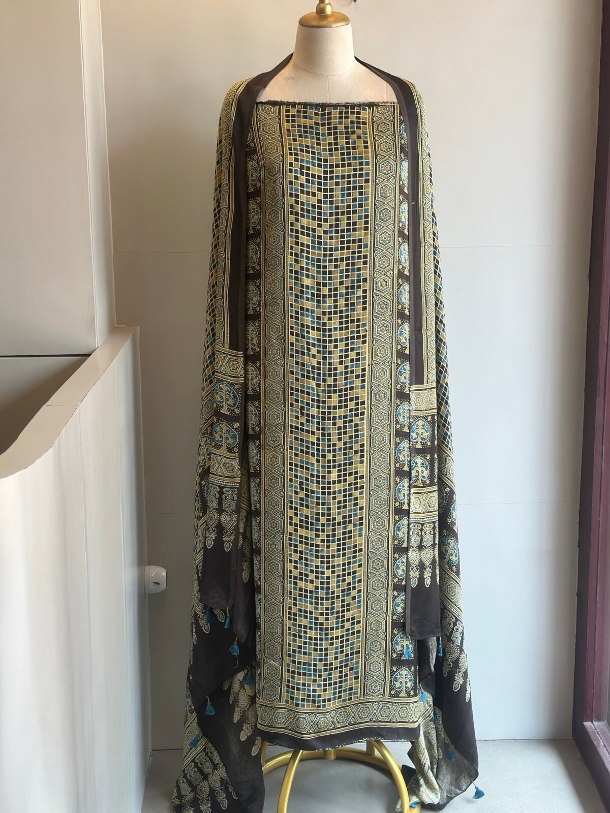 Ajrakh Modal Silk 2pc Unstitched