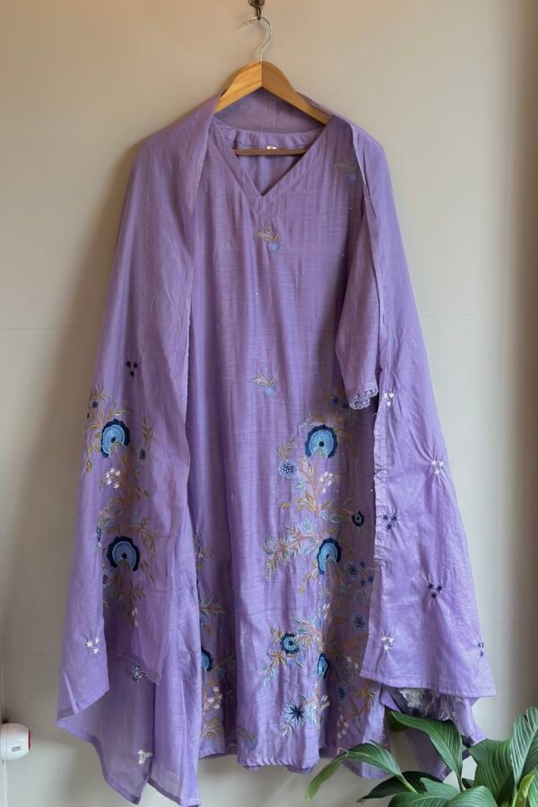 MUL CHANDERI INDIAN SEMI PARTY WEAR