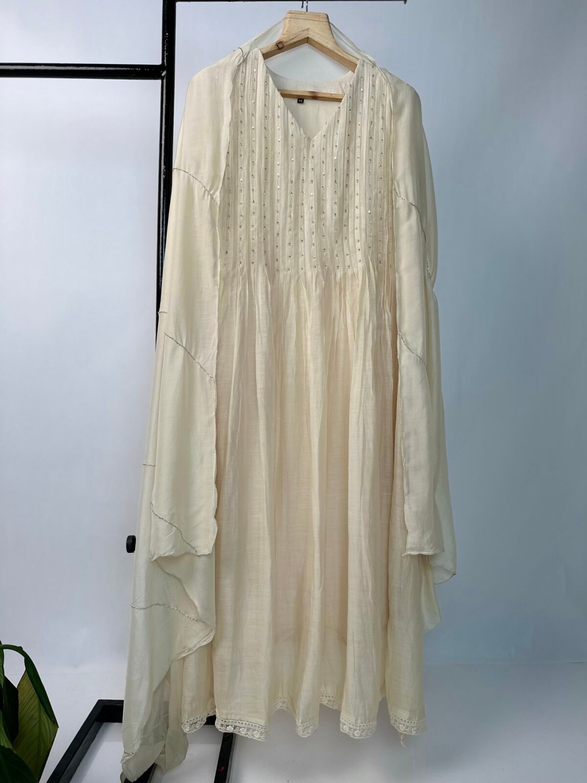 Off White Indian Semi Party Wear