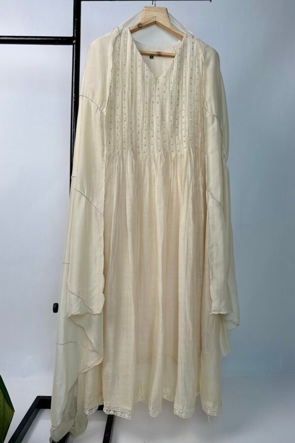 Off White Indian Semi Party Wear