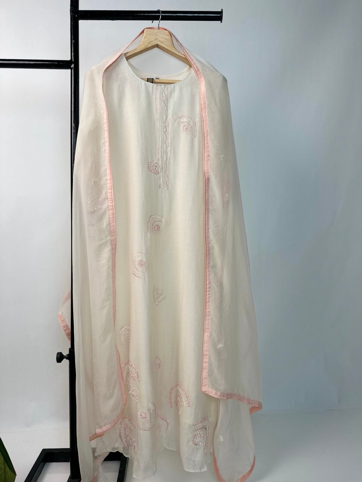 Off White Indian Semi Party Wear