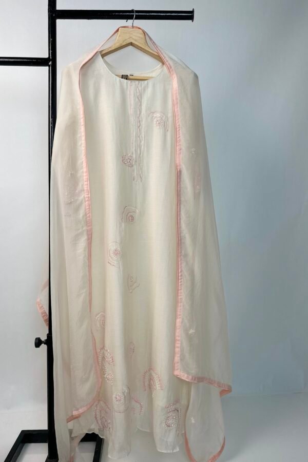 Off White Indian Semi Party Wear