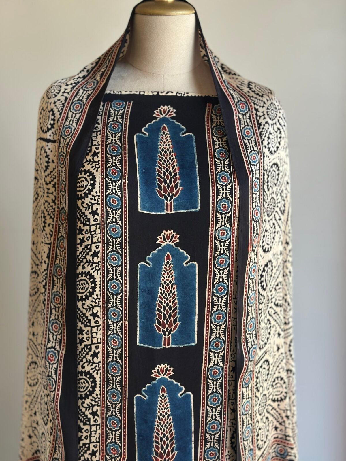 Ajrakh Modal Silk 2pc Unstitched SHAHZADI LAWN