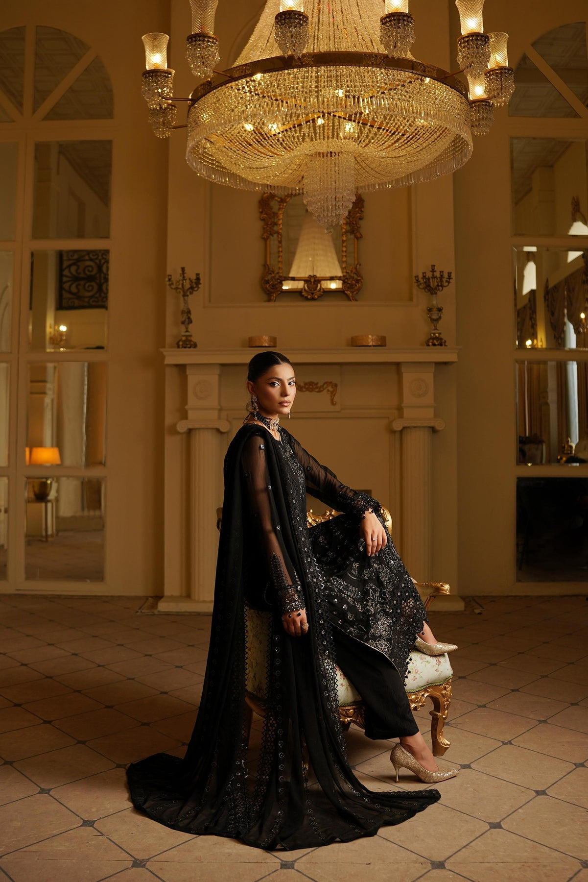 A9005D Pakistani Party Wear Material SHAHZADI LAWN