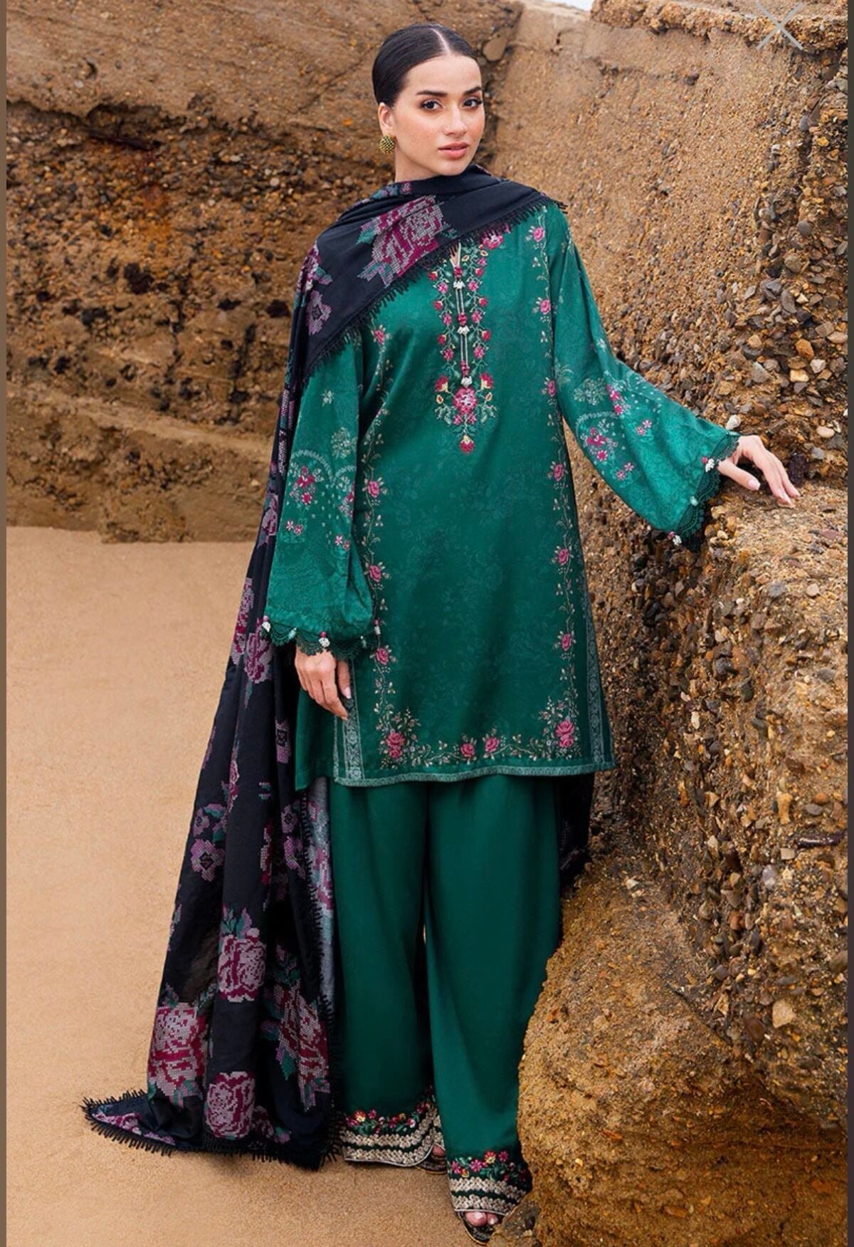 Cross stitch-Unstitched premium cotton satin collection