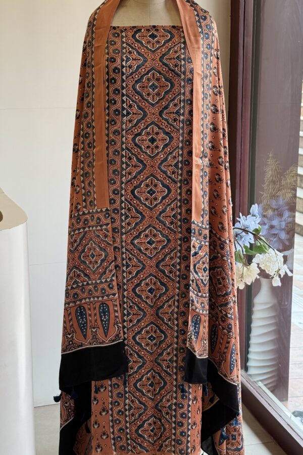 Ajrakh - Modal silk (unstitched)
